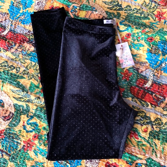 Johnny Was Pants - Velvet✨Glitter JW Hi-Rise Frostine Leggings S